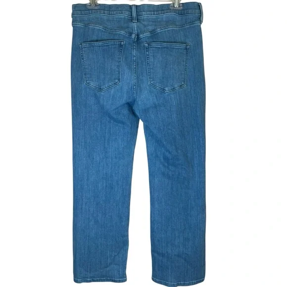 AYR All Year Round The Pop Straight Leg Jeans Sz 32 Light Wash Stretch USA Made